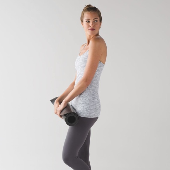 Lululemon Power Y Tank Top Wee Are From Space Gray White - Picture 4 of 14